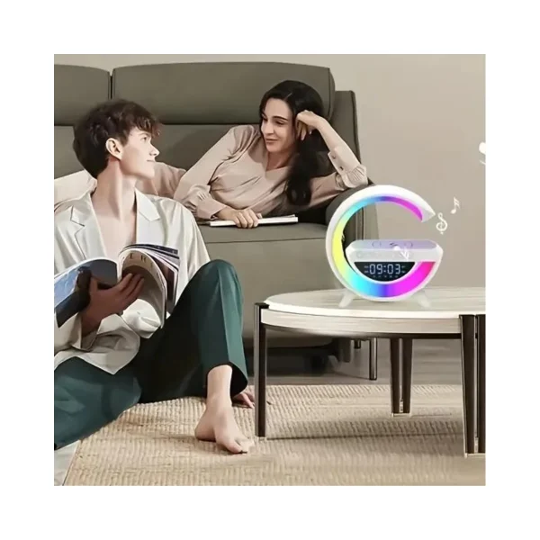 Altavoz Bluetooth con Cargador Inalámbrico y Lámpara LED