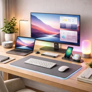 Altavoz Bluetooth con Cargador Inalámbrico y Lámpara LED